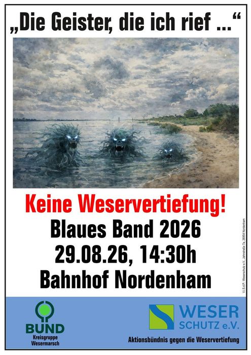 Aktionsplakat gegen die Weservertiefung